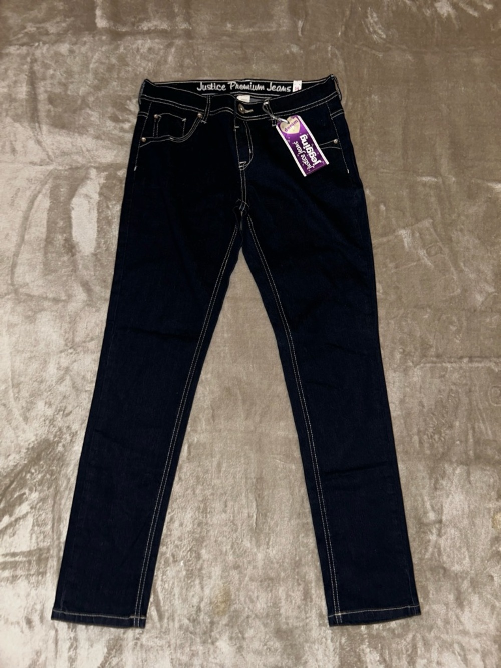 NWT Justice Girls Simply Low Jegging Skinny Jeans in Dark Blue 14.5